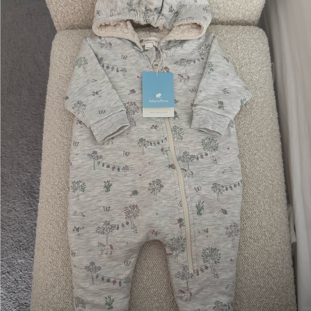 babycottons Fairy Forest Sherpa Playsuit